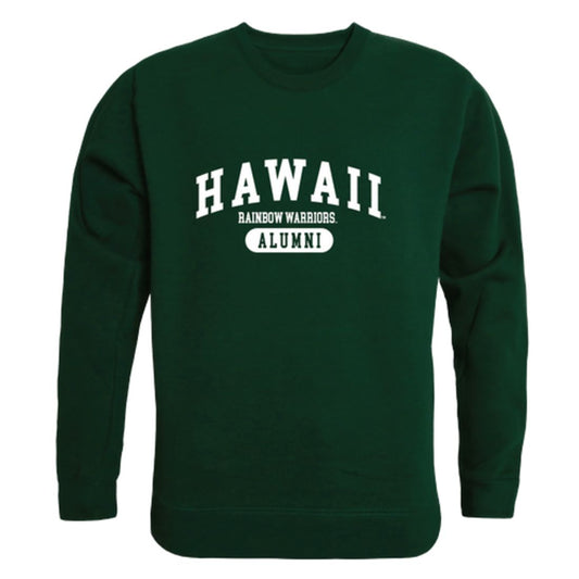 University of Hawaii Rainbow Warriors Alumni Fleece Crewneck Pullover Sweatshirt Forest-Campus-Wardrobe