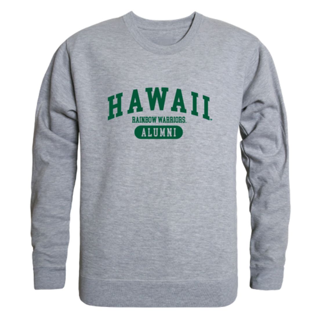 University of Hawaii Rainbow Warriors Alumni Fleece Crewneck Pullover Sweatshirt Forest-Campus-Wardrobe