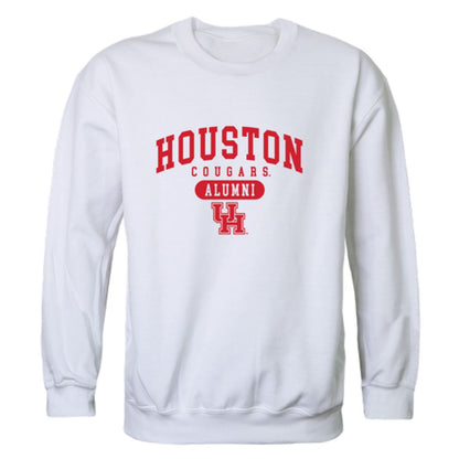 UH University of Houston Cougars Alumni Fleece Crewneck Pullover Sweatshirt Heather Gray-Campus-Wardrobe