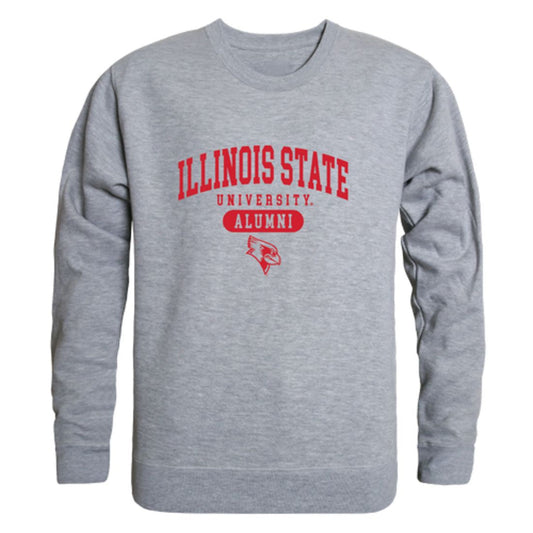 ISU Illinois State University Redbirds Alumni Fleece Crewneck Pullover Sweatshirt Heather Gray-Campus-Wardrobe