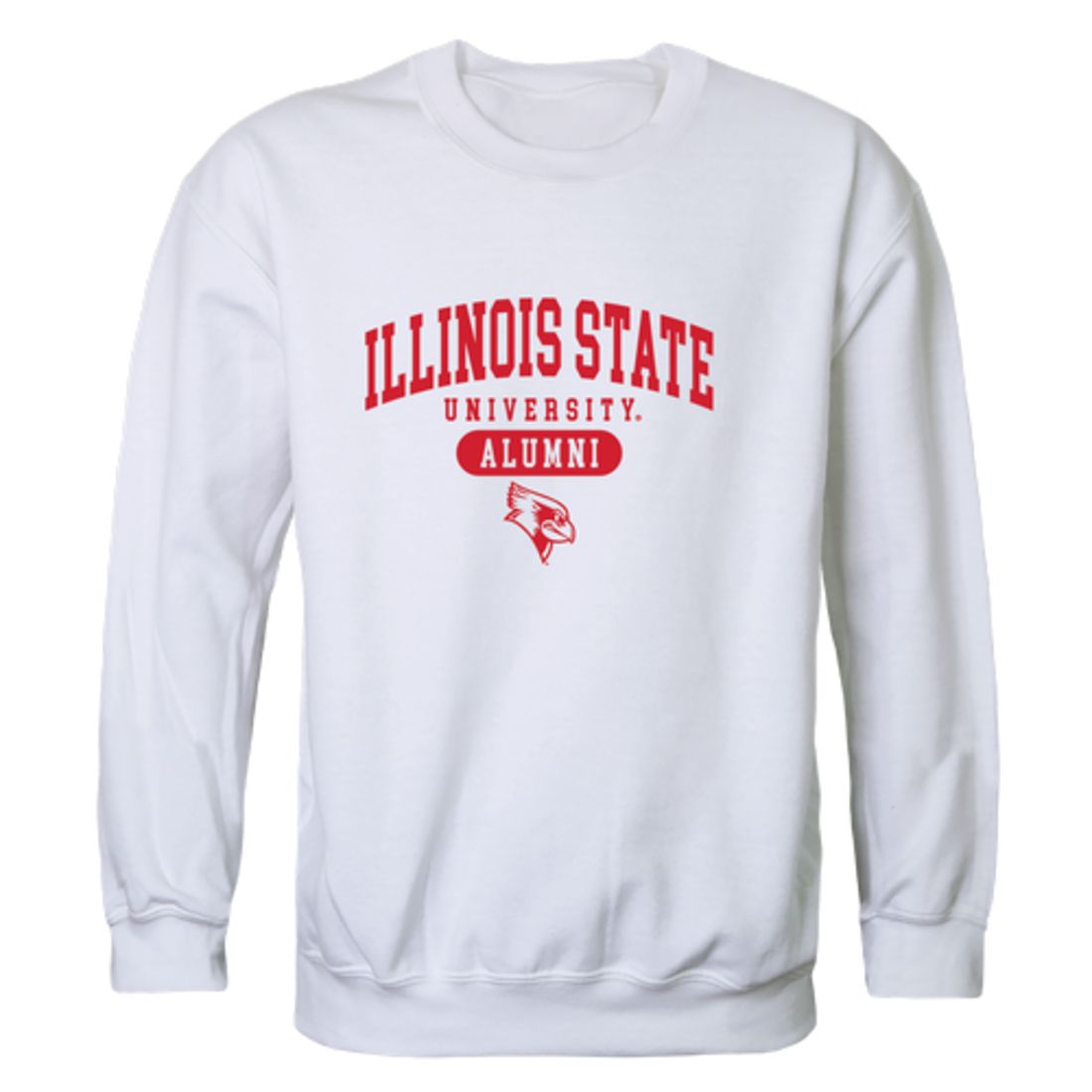 ISU Illinois State University Redbirds Alumni Fleece Crewneck Pullover Sweatshirt Heather Gray-Campus-Wardrobe