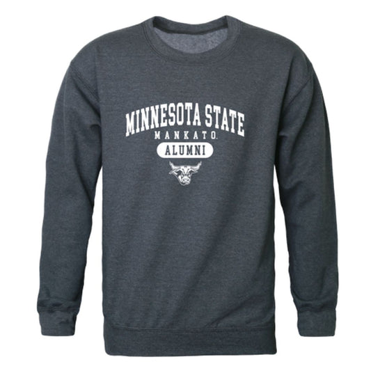 MNSU Minnesota State University Mankato Mavericks Alumni Fleece Crewneck Pullover Sweatshirt Heather Charcoal-Campus-Wardrobe