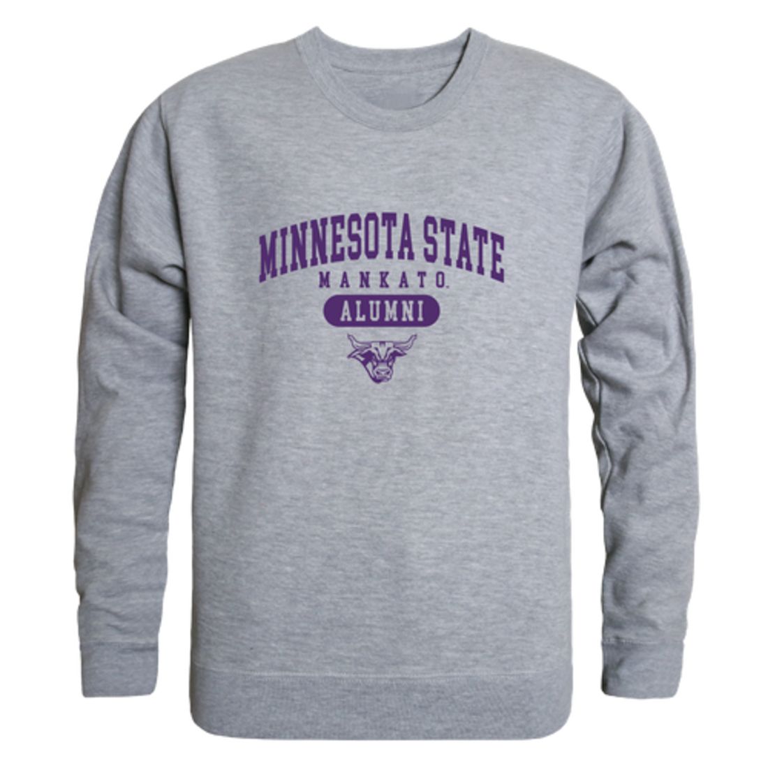 MNSU Minnesota State University Mankato Mavericks Alumni Fleece Crewneck Pullover Sweatshirt Heather Charcoal-Campus-Wardrobe