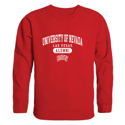 UNLV University of Nevada Las Vegas Rebels Alumni Fleece Crewneck Pullover Sweatshirt Heather Gray-Campus-Wardrobe