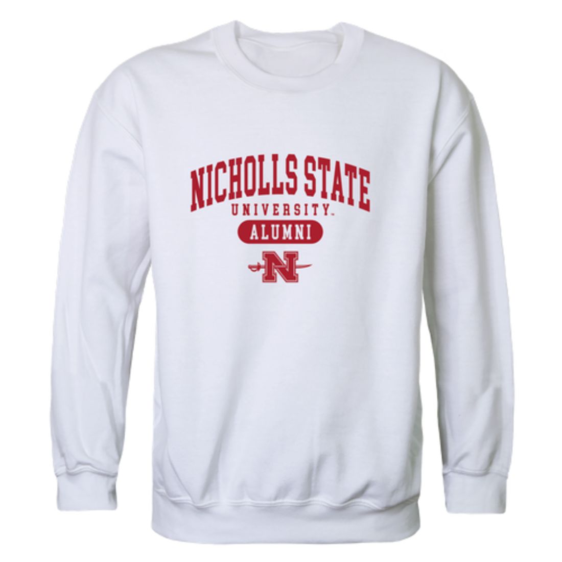 Nicholls State University Colonels Alumni Fleece Crewneck Pullover Sweatshirt Heather Gray-Campus-Wardrobe