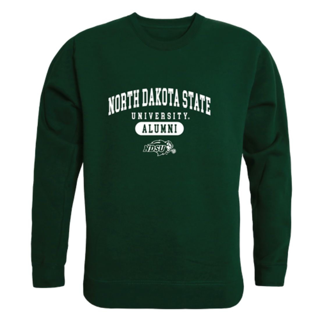 NDSU North Dakota State University Bison Thundering Herd Alumni Fleece Crewneck Pullover Sweatshirt Forest-Campus-Wardrobe