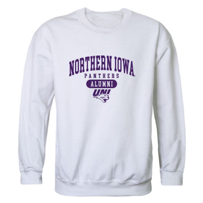 University of Northern Iowa Panthers Alumni Fleece Crewneck Pullover Sweatshirt Heather Charcoal-Campus-Wardrobe