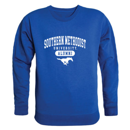 SMU Southern Methodist University Mustangs Alumni Fleece Crewneck Pullover Sweatshirt Heather Gray-Campus-Wardrobe