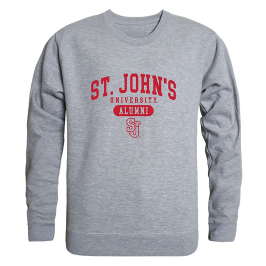 St. John's University Red Storm Alumni Fleece Crewneck Pullover Sweatshirt Heather Gray-Campus-Wardrobe