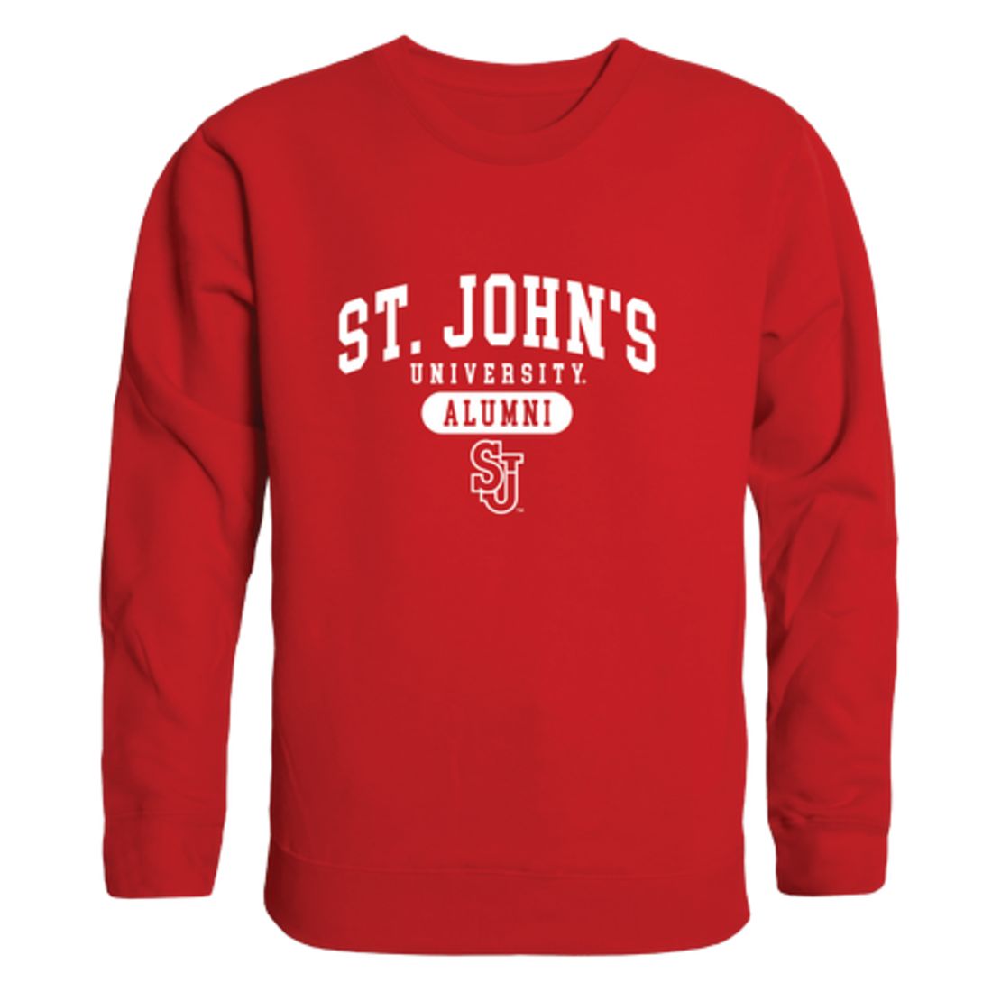 St. John's University Red Storm Alumni Fleece Crewneck Pullover Sweatshirt Heather Gray-Campus-Wardrobe