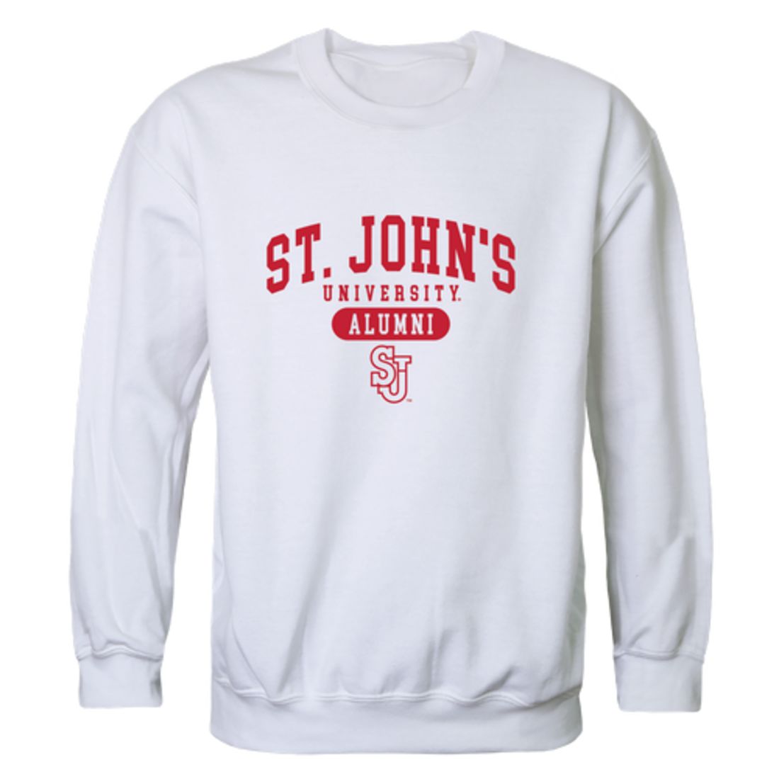 St. John's University Red Storm Alumni Fleece Crewneck Pullover Sweatshirt Heather Gray-Campus-Wardrobe