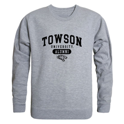 TU Towson University Tigers Alumni Fleece Crewneck Pullover Sweatshirt Black-Campus-Wardrobe