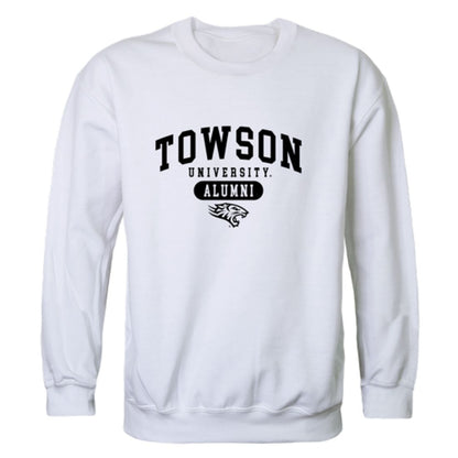TU Towson University Tigers Alumni Fleece Crewneck Pullover Sweatshirt Black-Campus-Wardrobe