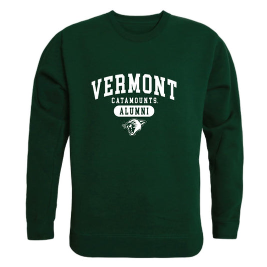UVM University of Vermont Catamounts Alumni Fleece Crewneck Pullover Sweatshirt Forest-Campus-Wardrobe