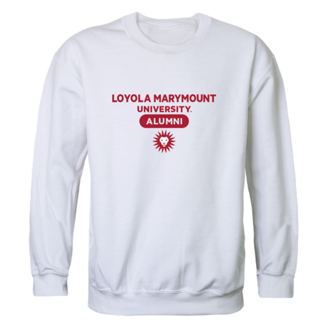 LMU Loyola Marymount University Lions Alumni Fleece Crewneck Pullover Sweatshirt Heather Charcoal-Campus-Wardrobe