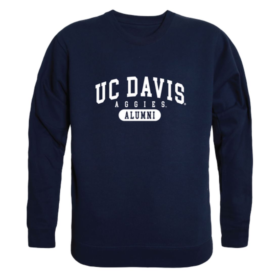 UC Davis University of California Aggies Alumni Fleece Crewneck Pullover Sweatshirt Heather Gray-Campus-Wardrobe