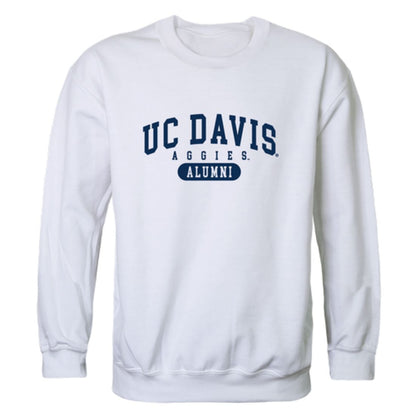 UC Davis University of California Aggies Alumni Fleece Crewneck Pullover Sweatshirt Heather Gray-Campus-Wardrobe