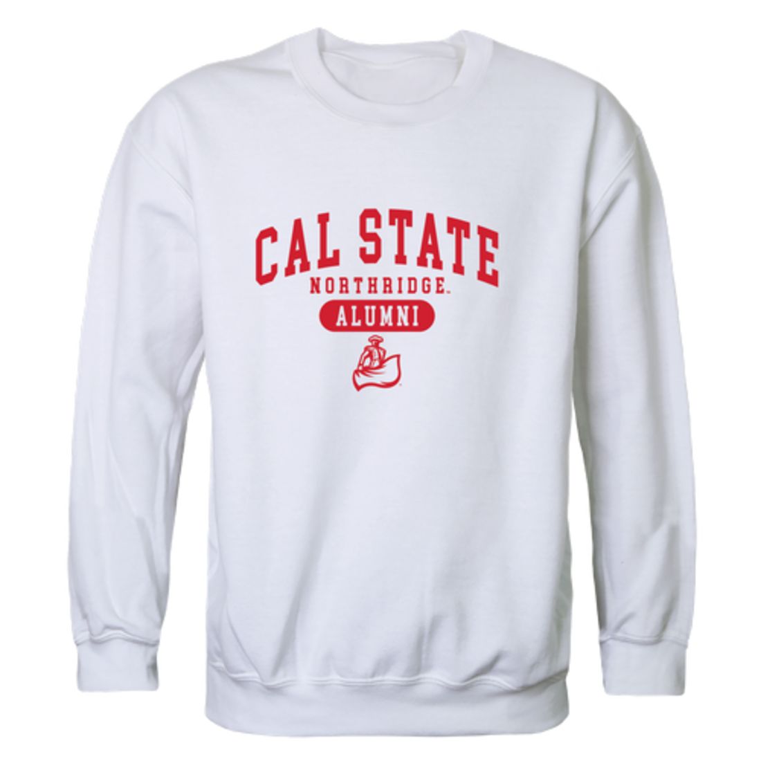 CSUN California State University Northridge Matadors Alumni Fleece Crewneck Pullover Sweatshirt Heather Gray-Campus-Wardrobe