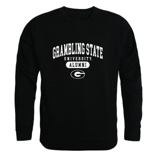 GSU Grambling State University Tigers Alumni Fleece Crewneck Pullover Sweatshirt Black-Campus-Wardrobe