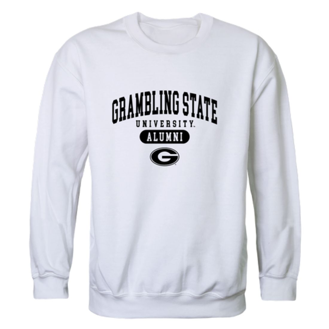 GSU Grambling State University Tigers Alumni Fleece Crewneck Pullover Sweatshirt Black-Campus-Wardrobe