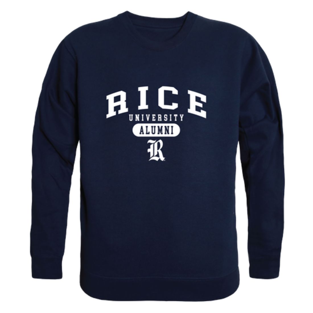Rice University Owls Alumni Fleece Crewneck Pullover Sweatshirt Heather Gray-Campus-Wardrobe