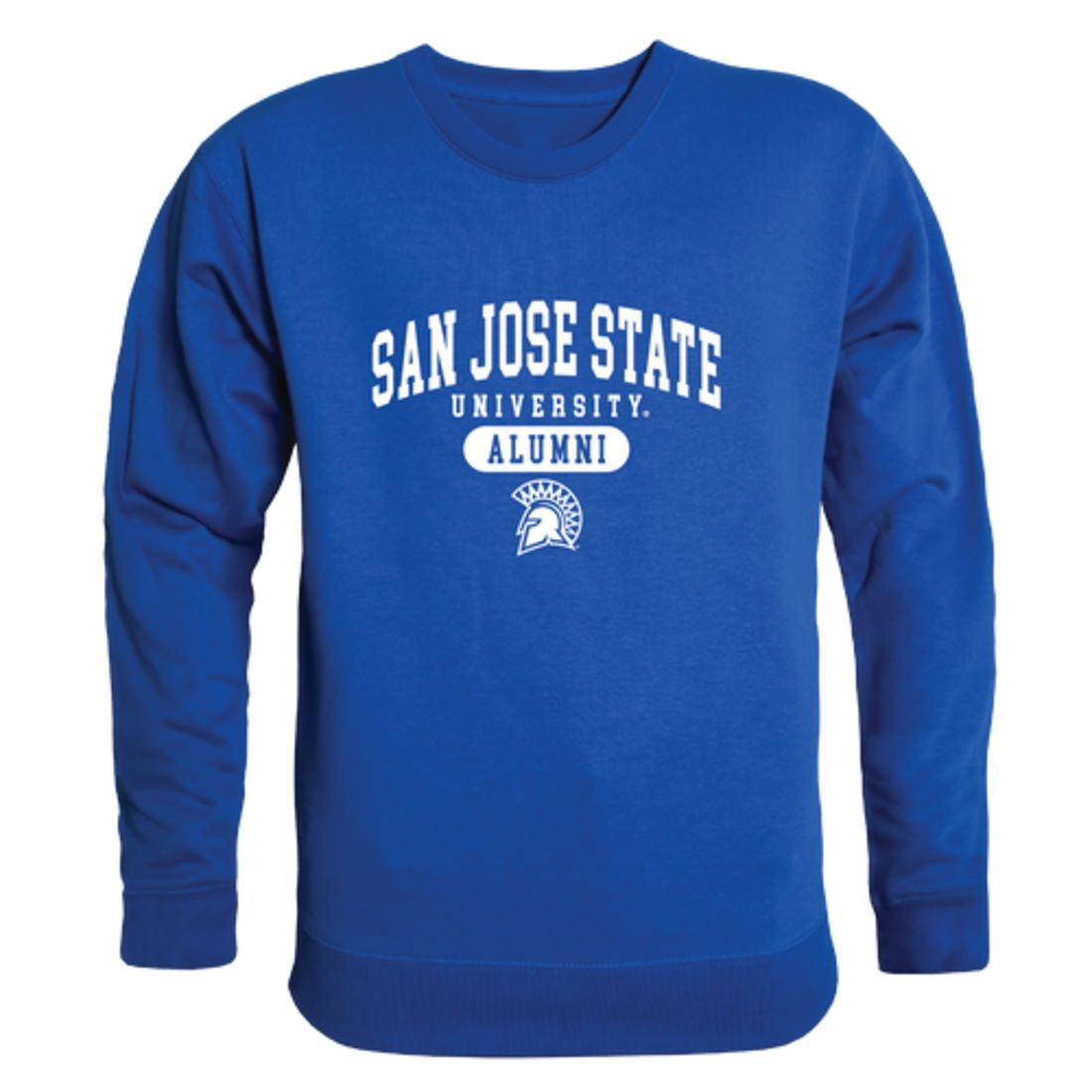 SJSU San Jose State University Spartans Alumni Fleece Crewneck Pullover Sweatshirt Heather Gray-Campus-Wardrobe