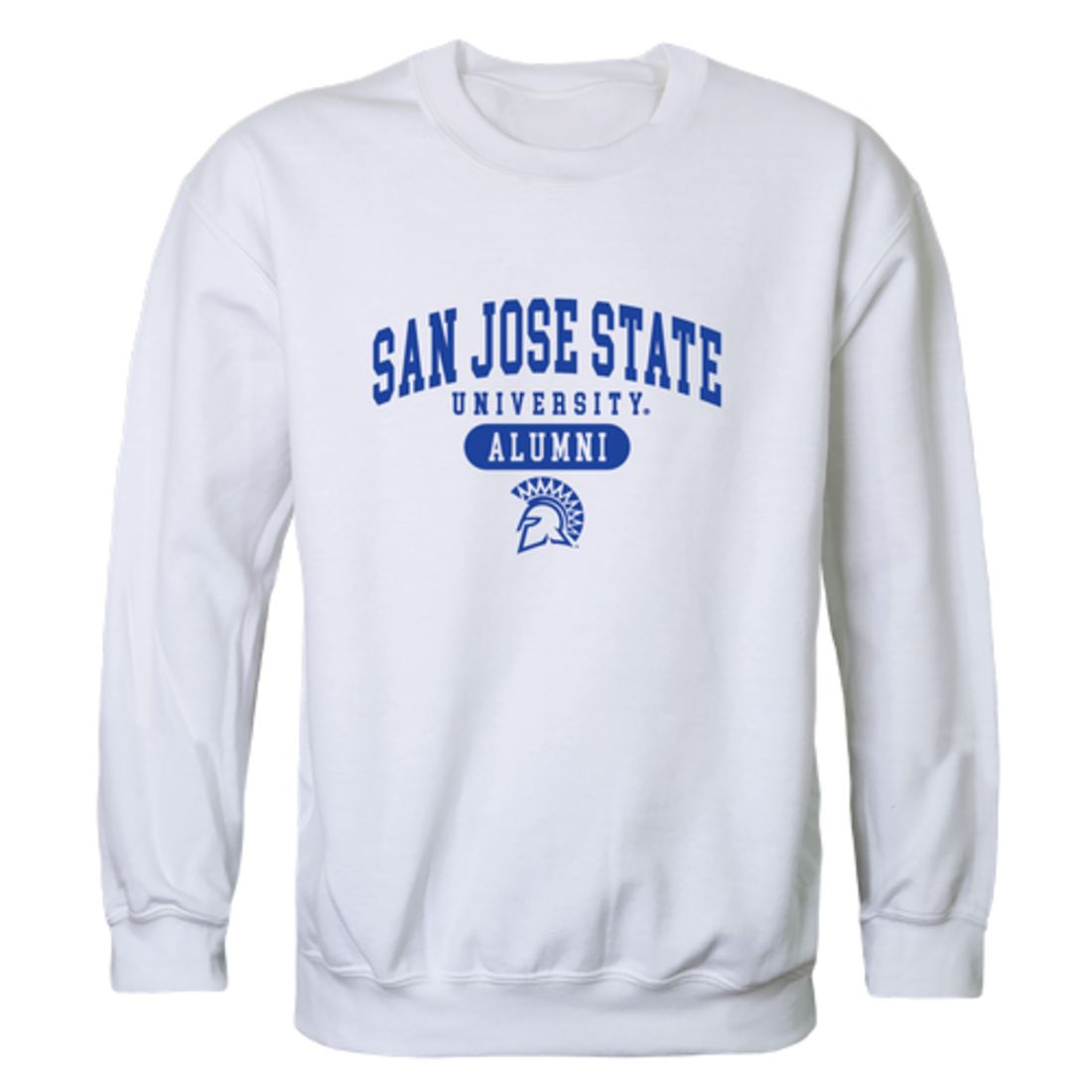 SJSU San Jose State University Spartans Alumni Fleece Crewneck Pullover Sweatshirt Heather Gray-Campus-Wardrobe