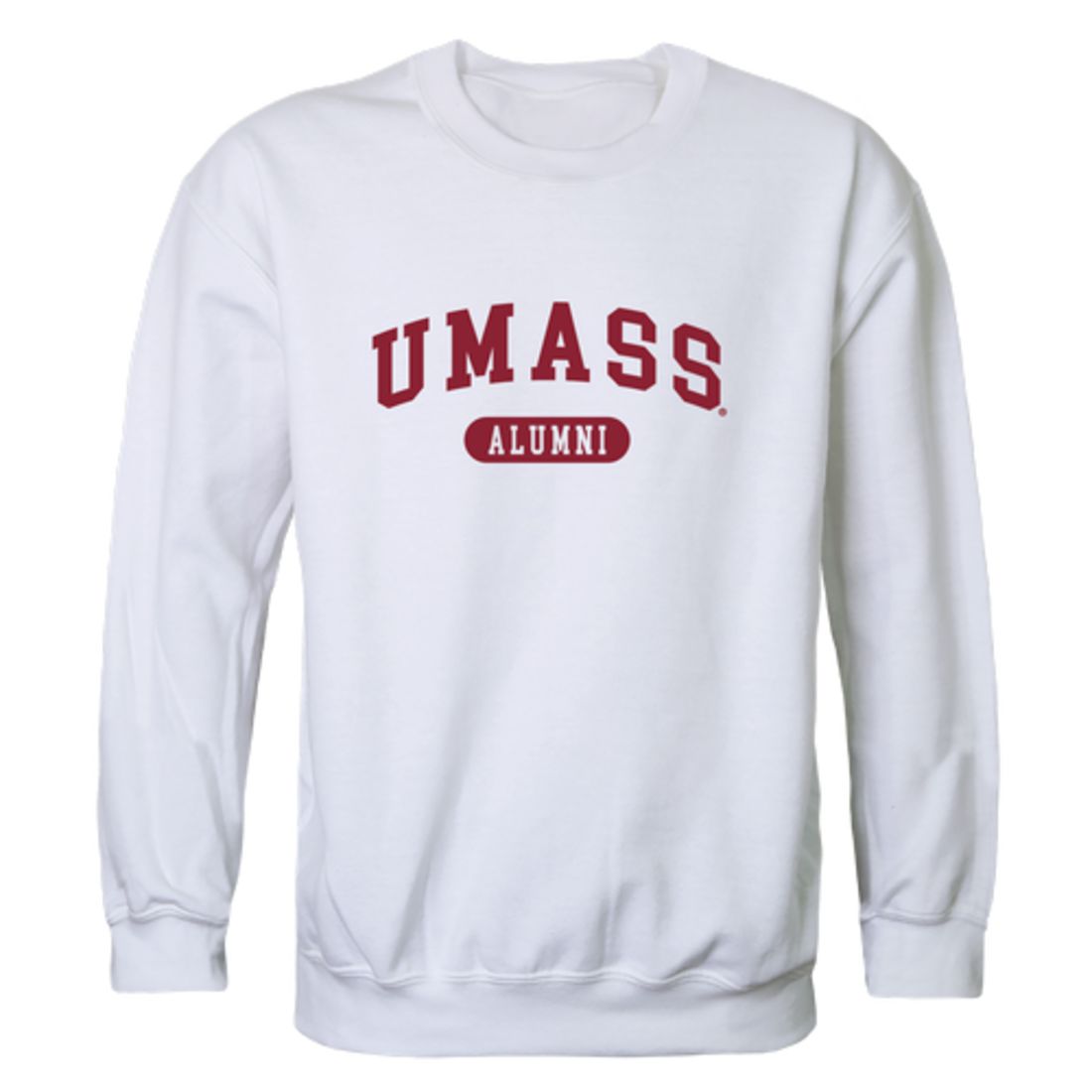 UMASS University of Massachusetts Amherst Minuteman Alumni Fleece Crewneck Pullover Sweatshirt Heather Gray-Campus-Wardrobe