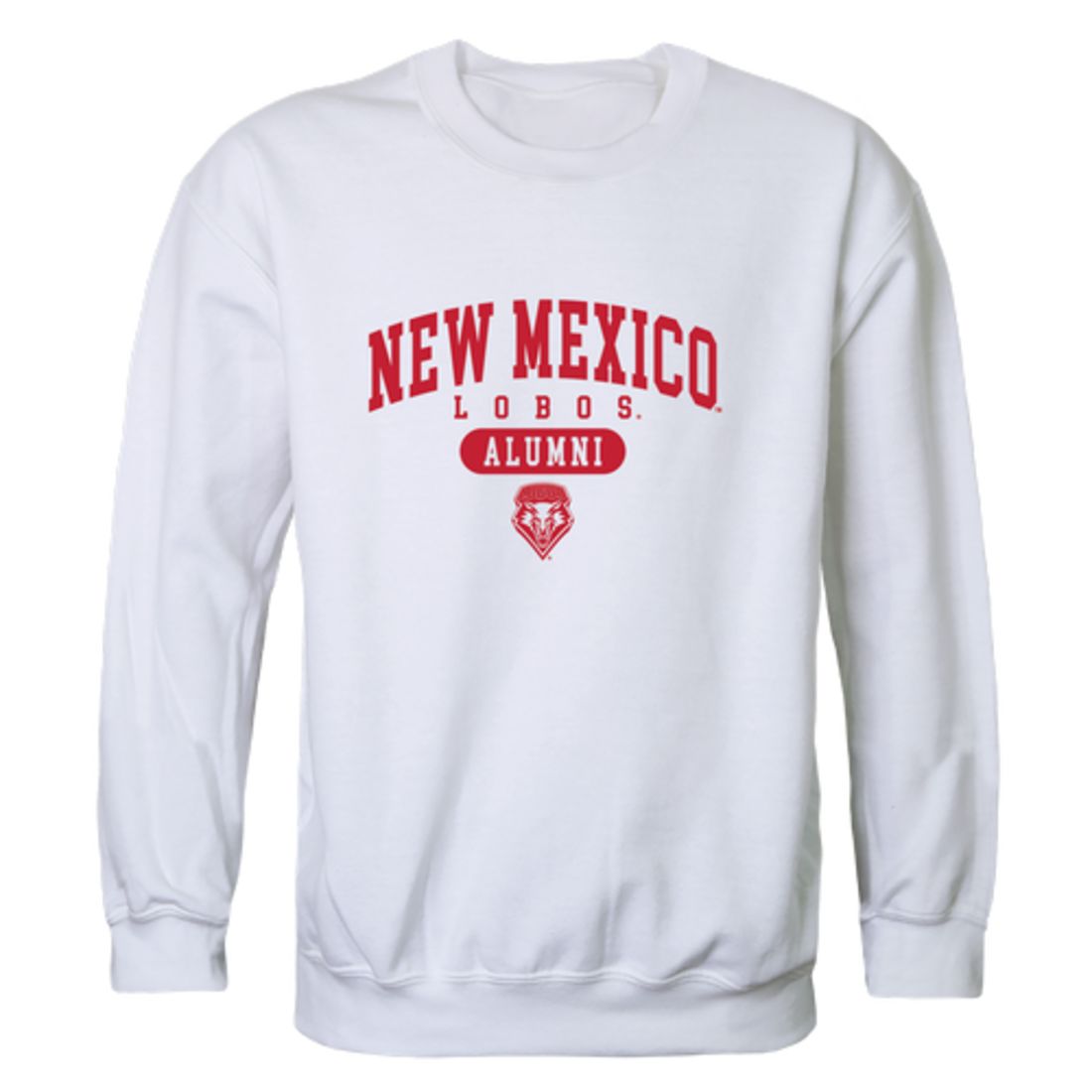 UNM University of New Mexico Lobos Alumni Fleece Crewneck Pullover Sweatshirt Heather Gray-Campus-Wardrobe