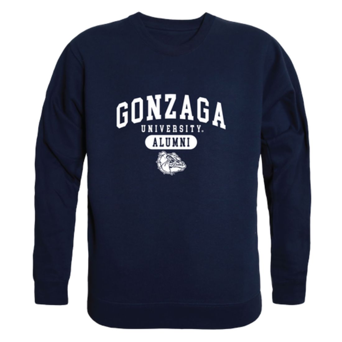 Gonzaga University Bulldogs Alumni Fleece Crewneck Pullover Sweatshirt Heather Gray-Campus-Wardrobe