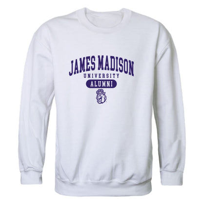 JMU James Madison University Dukes Alumni Fleece Crewneck Pullover Sweatshirt Heather Charcoal-Campus-Wardrobe