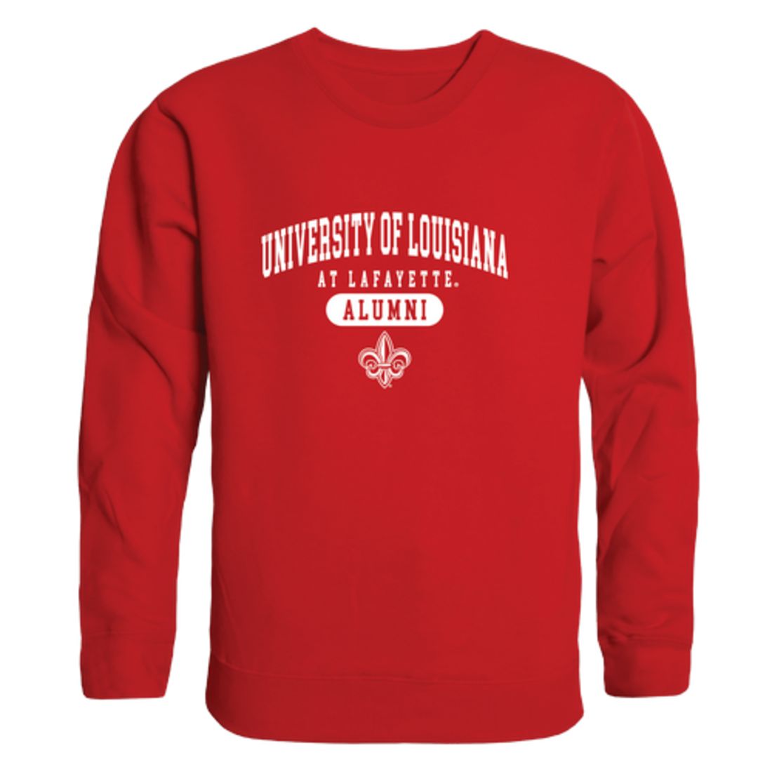 UL University of Louisiana at Lafayette Ragin' Cajuns Alumni Fleece Crewneck Pullover Sweatshirt Heather Gray-Campus-Wardrobe