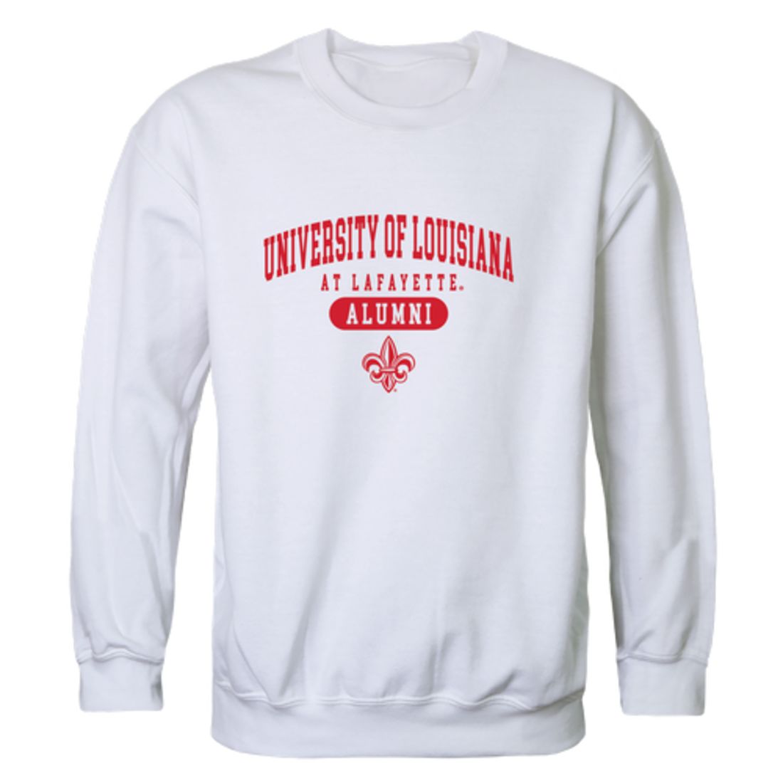 UL University of Louisiana at Lafayette Ragin' Cajuns Alumni Fleece Crewneck Pullover Sweatshirt Heather Gray-Campus-Wardrobe