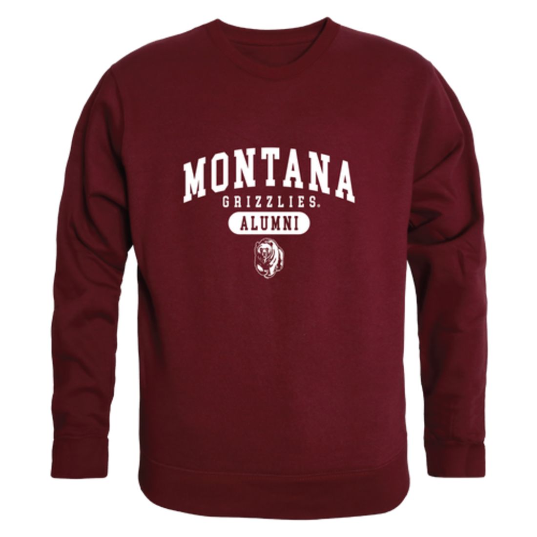 UM University of Montana Grizzlies Alumni Fleece Crewneck Pullover Sweatshirt Heather Gray-Campus-Wardrobe