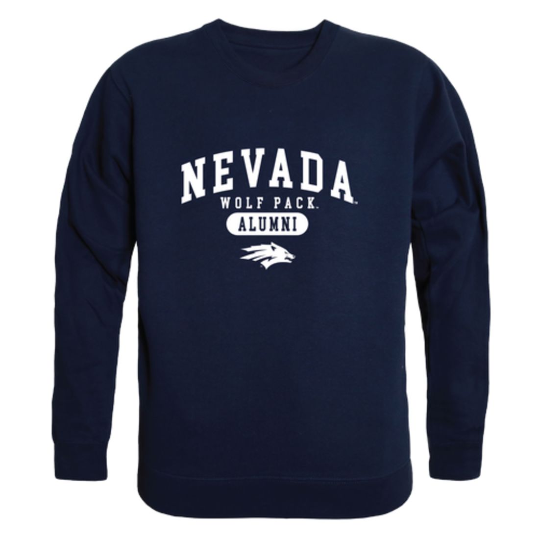 University of Nevada Wolf Pack Alumni Fleece Crewneck Pullover Sweatshirt Heather Gray-Campus-Wardrobe