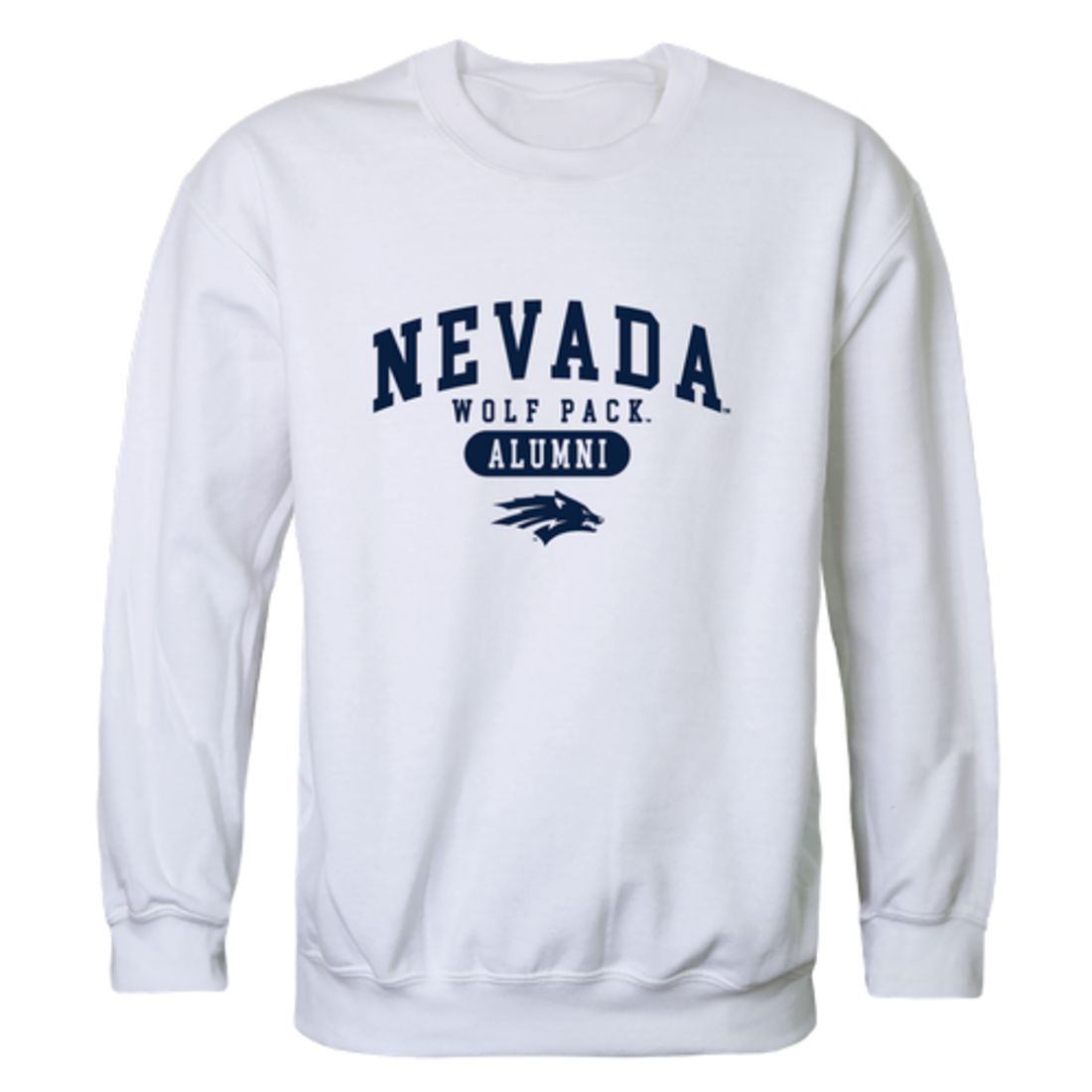 University of Nevada Wolf Pack Alumni Fleece Crewneck Pullover Sweatshirt Heather Gray-Campus-Wardrobe