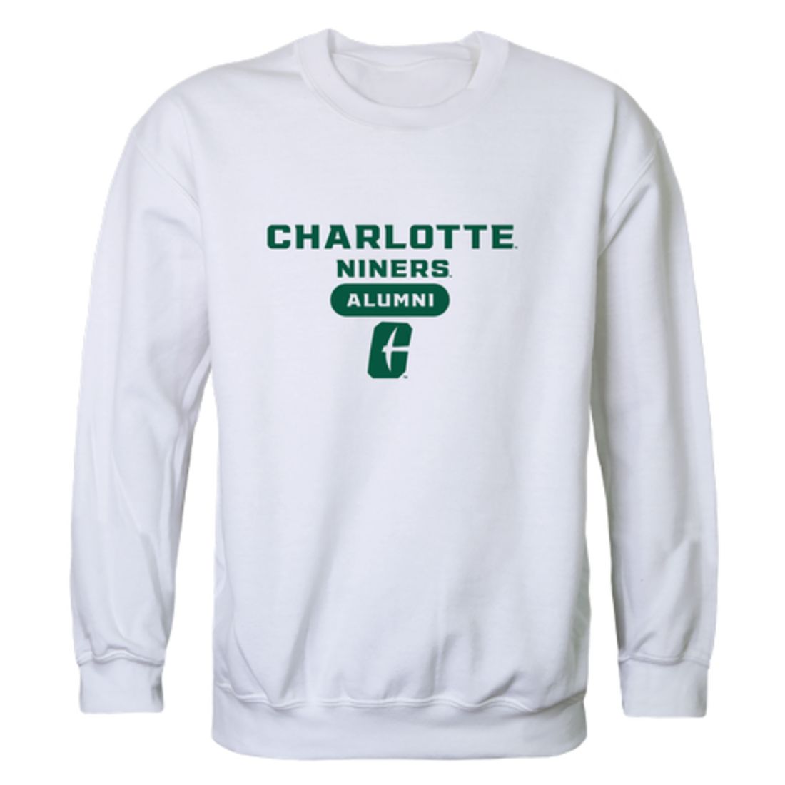 UNC University of North Carolina at Charlotte 49ers Alumni Fleece Crewneck Pullover Sweatshirt Forest-Campus-Wardrobe