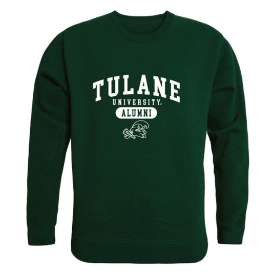 Tulane University Green Waves Alumni Fleece Crewneck Pullover Sweatshirt Forest-Campus-Wardrobe