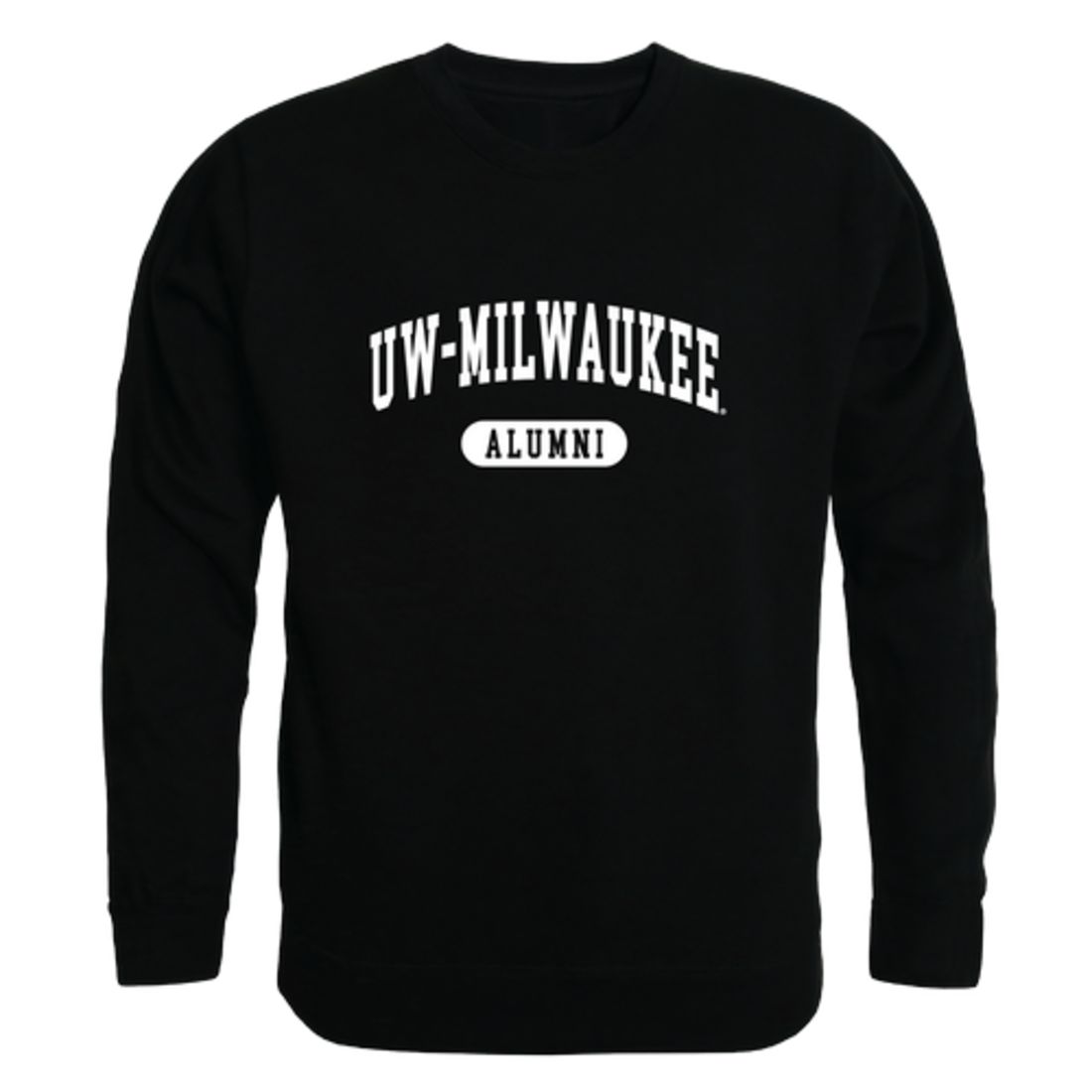 UW Uni of Wisconsin Milwaukee Panthers Alumni Fleece Crewneck Pullover Sweatshirt Black-Campus-Wardrobe