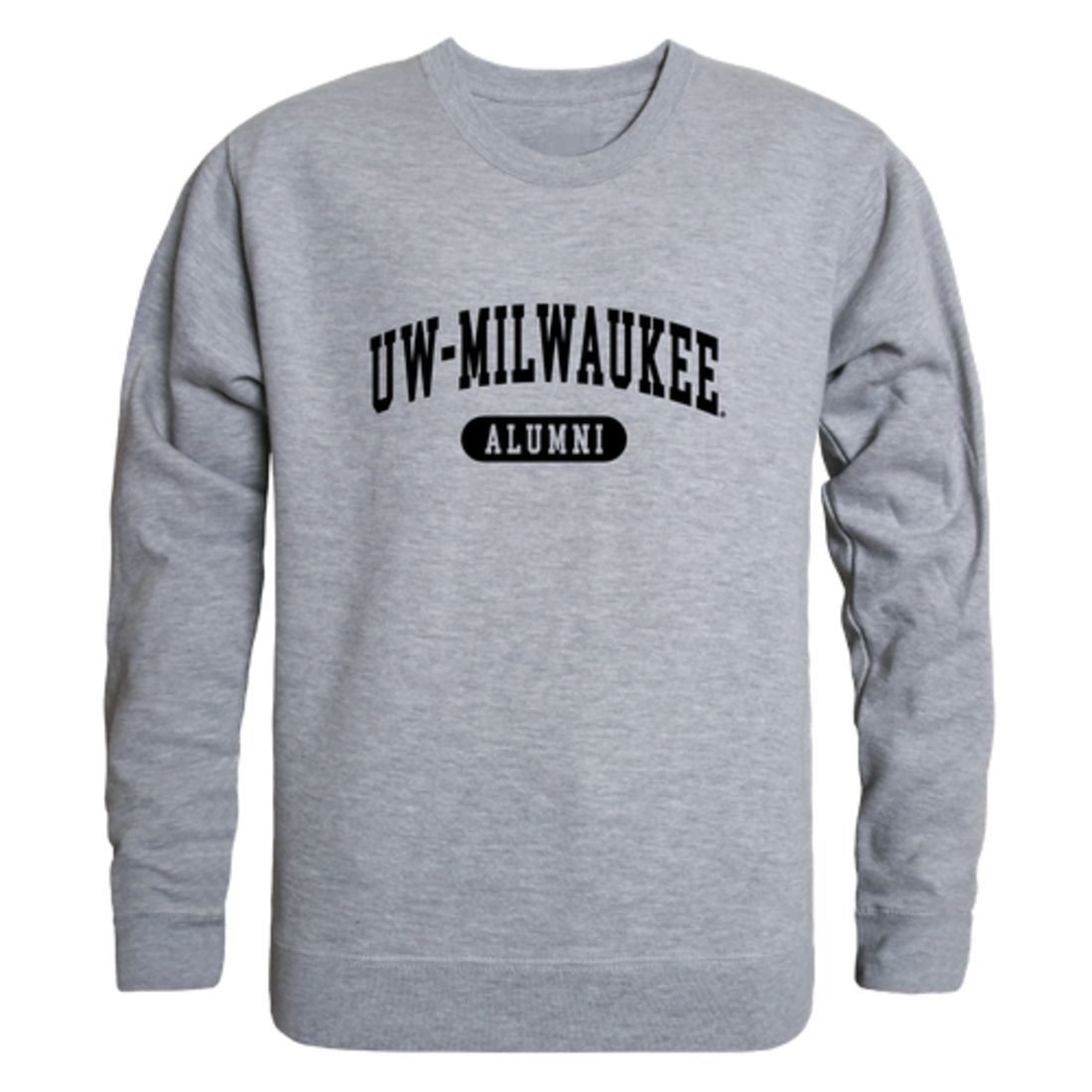 UW Uni of Wisconsin Milwaukee Panthers Alumni Fleece Crewneck Pullover Sweatshirt Black-Campus-Wardrobe