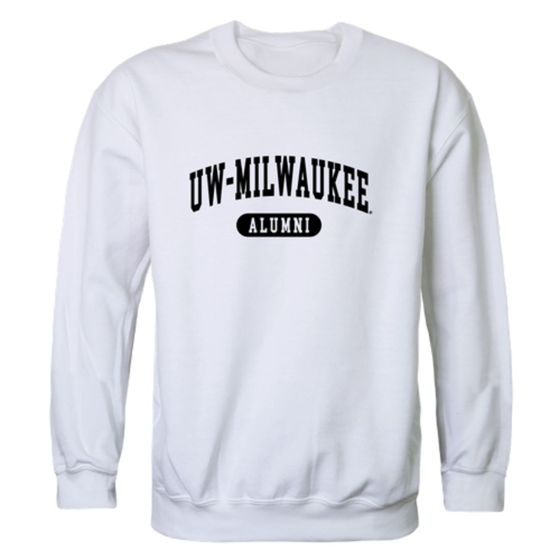 UW Uni of Wisconsin Milwaukee Panthers Alumni Fleece Crewneck Pullover Sweatshirt Black-Campus-Wardrobe