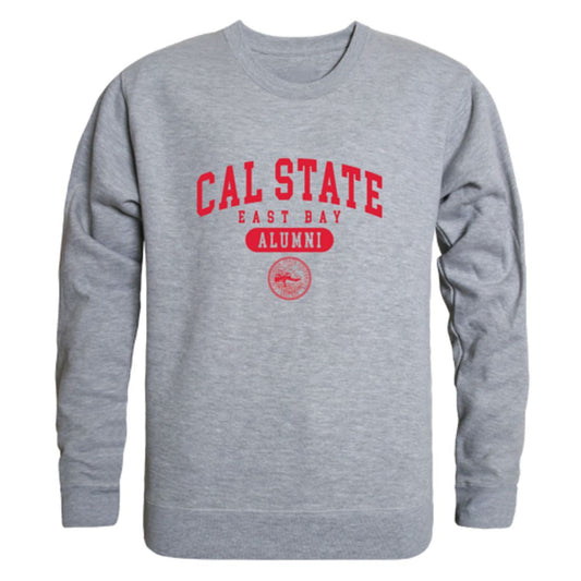 California State University East Bay Pioneers Alumni Fleece Crewneck Pullover Sweatshirt Heather Gray-Campus-Wardrobe