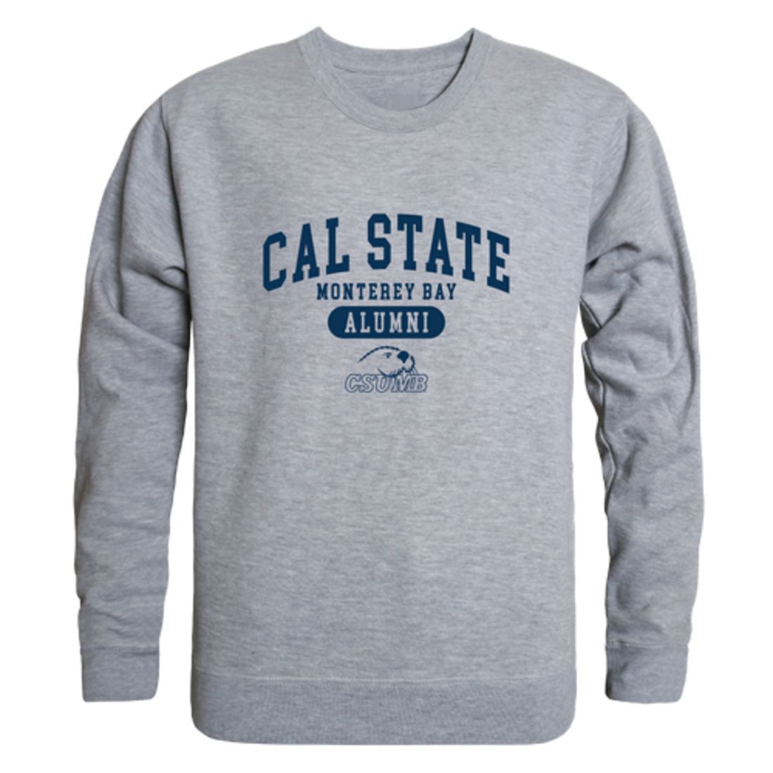 CSUMB California State University Monterey Bay Otters Alumni Fleece Crewneck Pullover Sweatshirt Heather Gray-Campus-Wardrobe