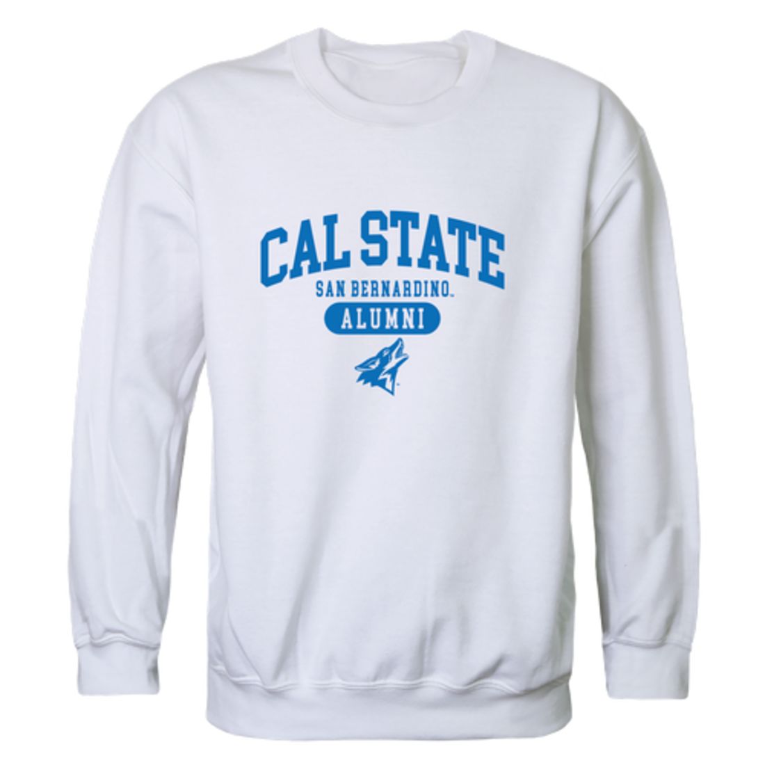 CSUSB California State University San Bernardino Coyotes Alumni Fleece Crewneck Pullover Sweatshirt Heather Gray-Campus-Wardrobe