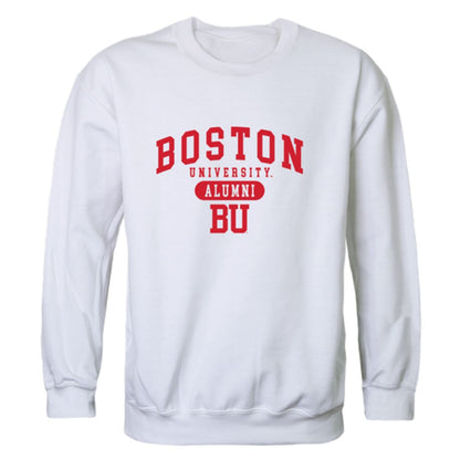 Boston University Terriers Alumni Fleece Crewneck Pullover Sweatshirt Heather Gray-Campus-Wardrobe