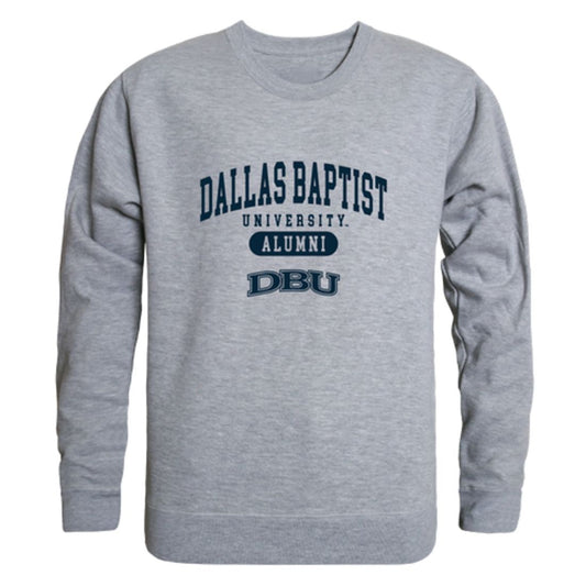 DBU Dallas Baptist University Patriot Alumni Fleece Crewneck Pullover Sweatshirt Heather Gray-Campus-Wardrobe