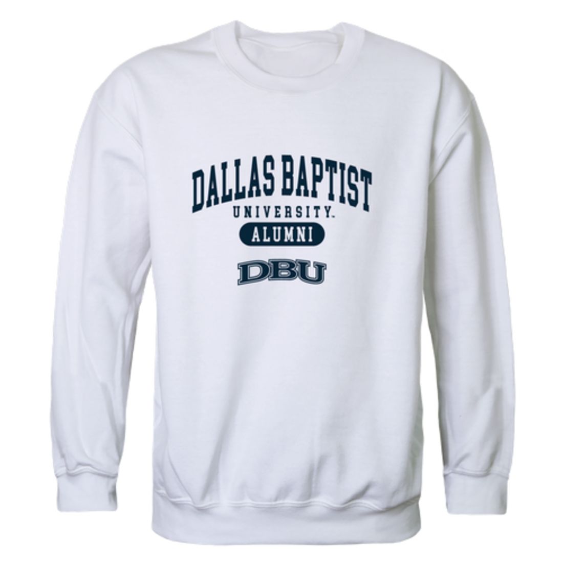 DBU Dallas Baptist University Patriot Alumni Fleece Crewneck Pullover Sweatshirt Heather Gray-Campus-Wardrobe