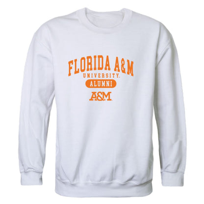 FAMU Florida A&M University Rattlers Alumni Fleece Crewneck Pullover Sweatshirt Heather Charcoal-Campus-Wardrobe