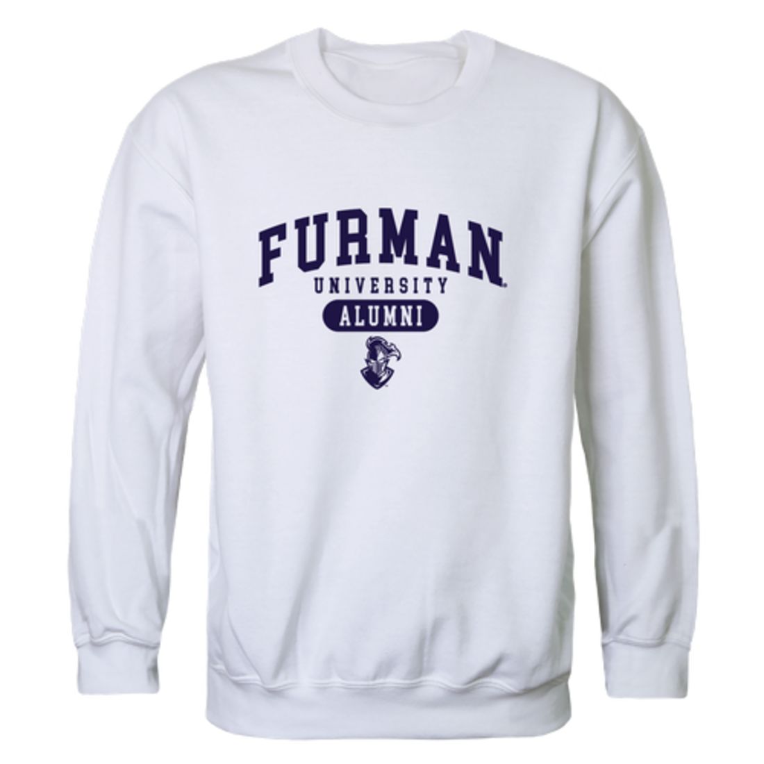 Furman University Paladins Alumni Fleece Crewneck Pullover Sweatshirt Heather Charcoal-Campus-Wardrobe