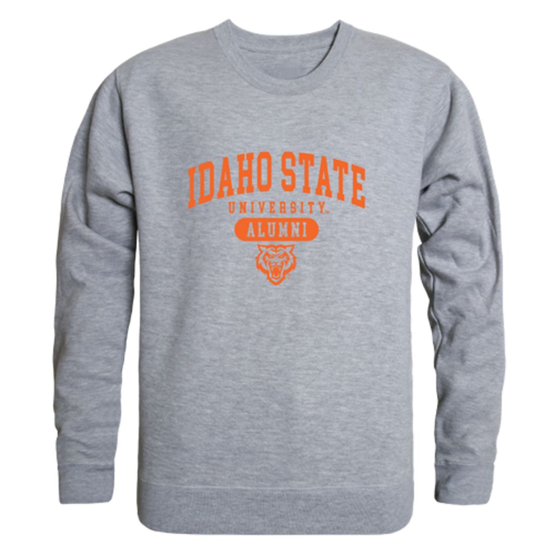ISU Idaho State University Bengals Alumni Fleece Crewneck Pullover Sweatshirt Heather Charcoal-Campus-Wardrobe